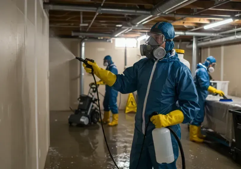 Basement Sanitization and Antimicrobial Treatment process in Bethel, CT